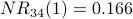 NR_{34}(1) =  0.166